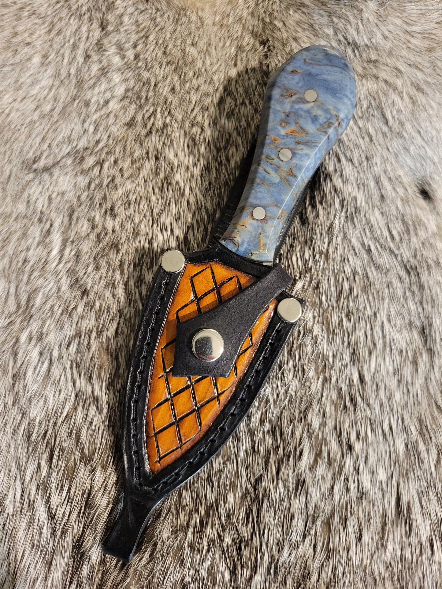 60 layer Handcrafted Damascus EDC/Self-Defense Dagger