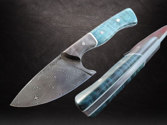 200-Layer Twisted Multi-Bar Hunter Knife